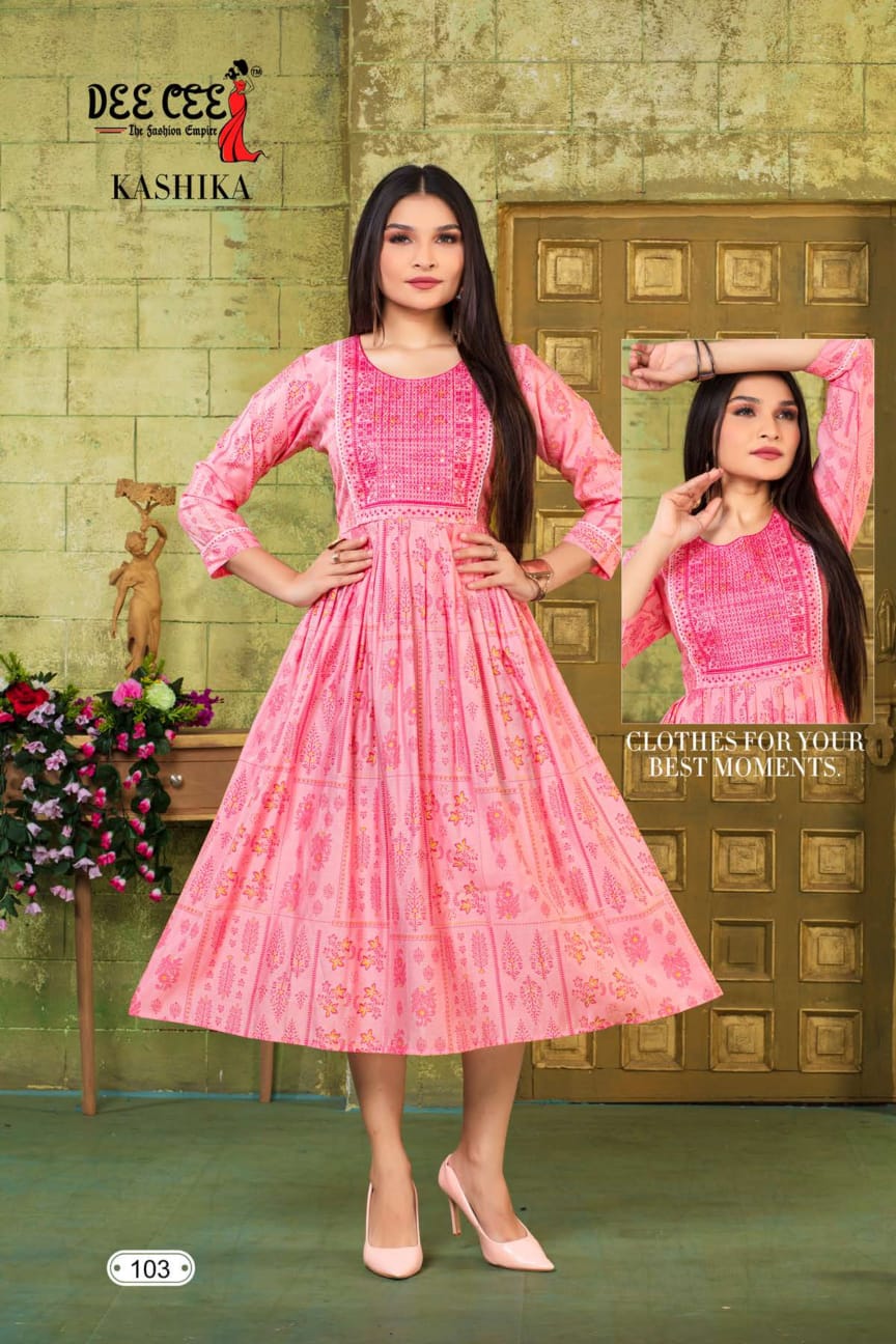 Kashika By Deecee Printed Long Kurtis Catalog